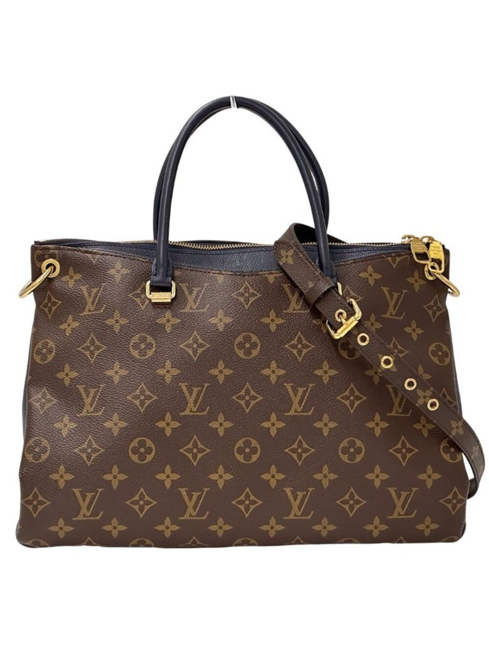 Louis Vuitton Monogram 2-Way Shoulder Bag Pallas Marine Blue Handle Logo